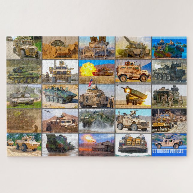 US COMBAT VEHICLES “MONTAGE” JIGSAW PUZZLE (Horizontal)