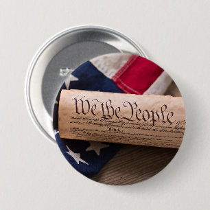 US Constitution 3 Inch Round Button