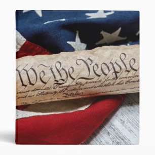 US Constitution and Flag Binder