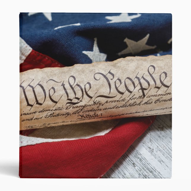 US Constitution and Flag Binder (Front)