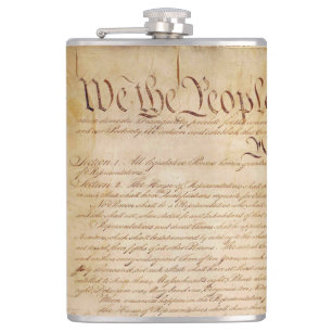 US CONSTITUTION HIP FLASK