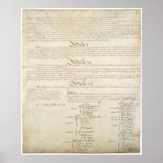 US. Constitution Page 4 Poster