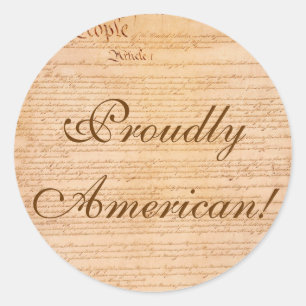 US CONSTITUTION Series Classic Round Sticker