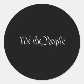 Us Constitution We The People Classic Round Sticker