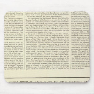 US Corn, Wheat, and Oats, 1870-1891 2 Mouse Pad