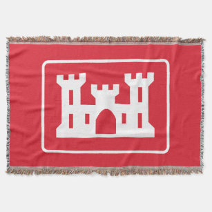 US Corps of Engineers DOD Military Throw Blanket