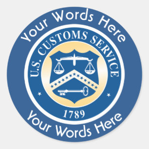 US Custom Service Custom Round Sticker