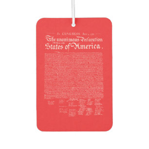 US Declaration of Independence Air Freshener