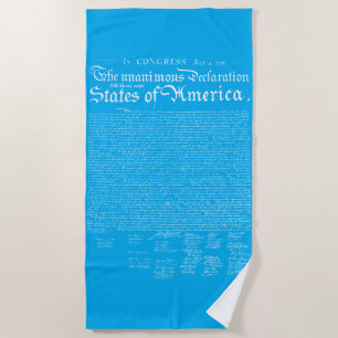 US Declaration of Independence Beach Towel