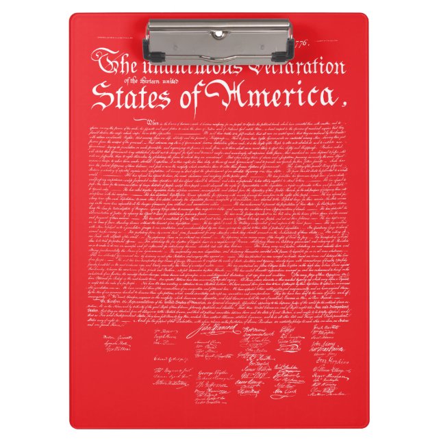 US Declaration of Independence Clipboard (Front)