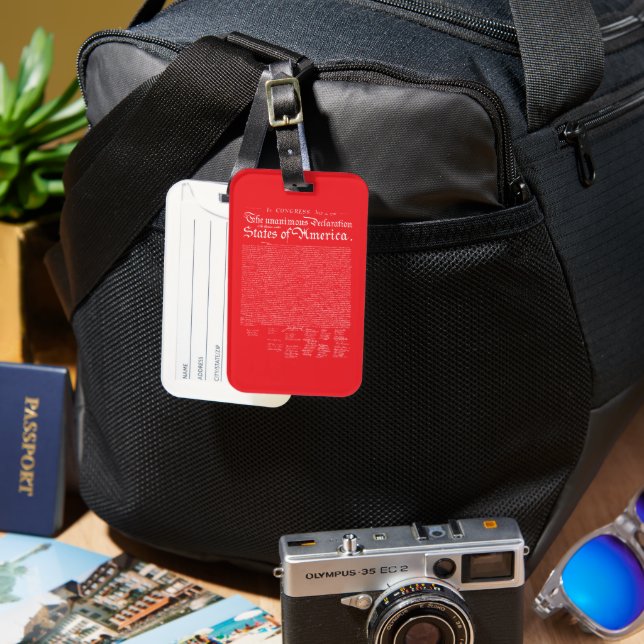 US Declaration of Independence Luggage Tag (Front & Back)