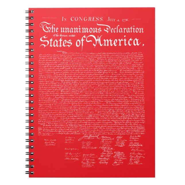 US Declaration of Independence Notebook (Front)