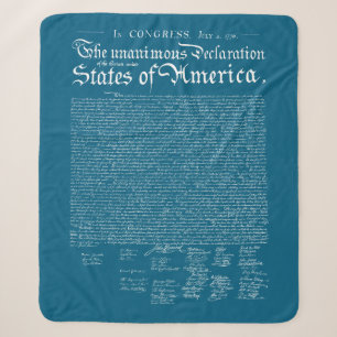 US Declaration of Independence Sherpa Blanket