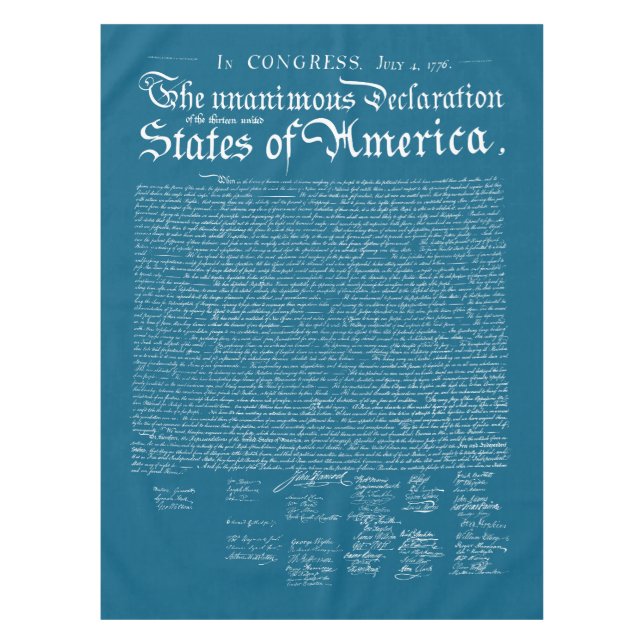 US Declaration of Independence Tablecloth (Front)