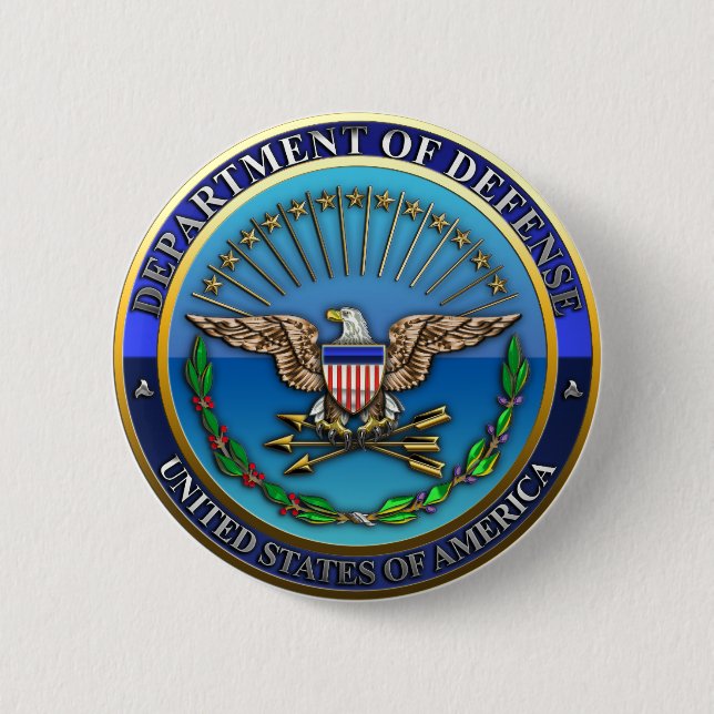 US Department of Defence (DoD) 2 Inch Round Button (Front)