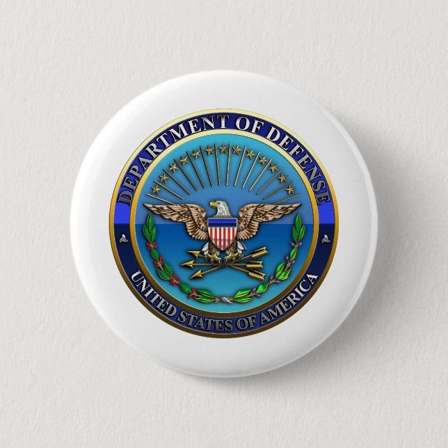 US Department of Defence (DoD) 2 Inch Round Button (Front)