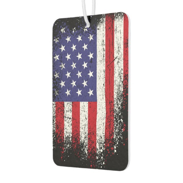 US Distressed Flag - Usa America  Air Freshener (Left)