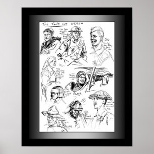 US Doughboys ~ Stars & Stripes ~ World War One ~ Poster