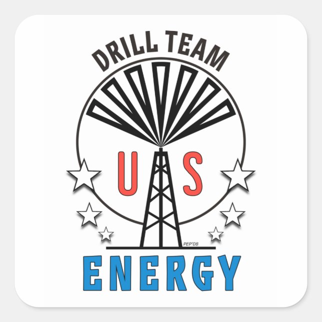 US Drill Team Square Sticker (Front)