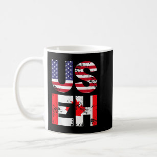 US EH Funny Canada American Flag Coffee Mug