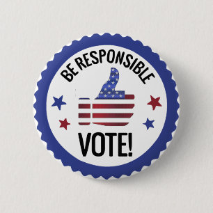 US Election American election Vote 2 Inch Round Button