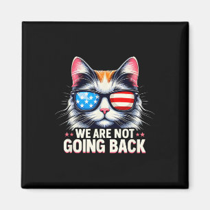 Us Election Day 2024 America Flag Cat We Are Not G Magnet