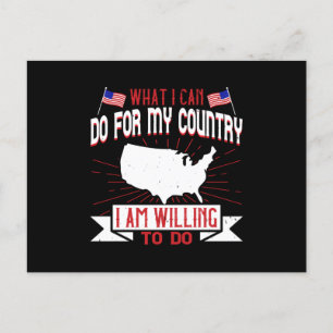 US Election What I Can Do For My Country Postcard