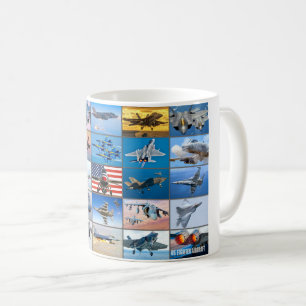 US FIGHTER AIRCRAFT “MONTAGE” COFFEE MUG