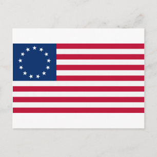 US flag 13 stars Betsy Ross Postcard