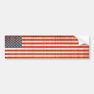US Flag Aged Bumper Sticker