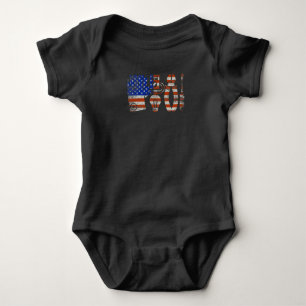 US Flag American Electrician Baby Bodysuit