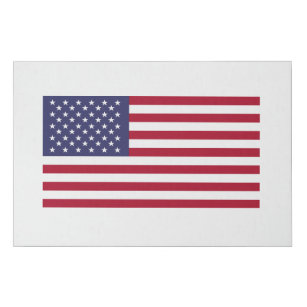 US Flag American Flag Red White Blue Stripes Stars Faux Canvas Print