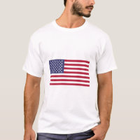US Flag American Flag Red White  T-Shirt Trucker H