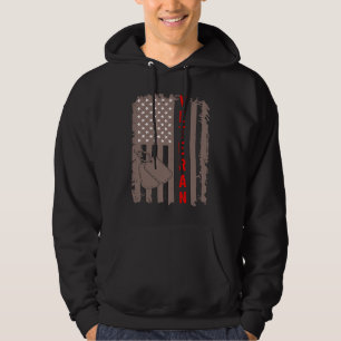 US FLAG AMERICAN VETERAN Gift Veterans Day Soldier Hoodie