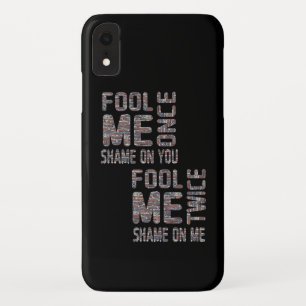 US Flag Black and White Vintage Retro iPhone XR Case