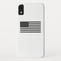 US Flag Black and White Vintage Retro
