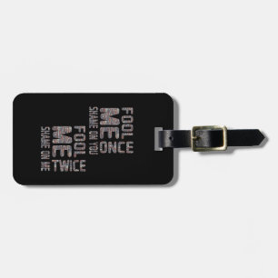 US Flag Black and White Vintage Retro Luggage Tag