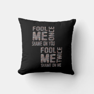 US Flag Black and White Vintage Retro Throw Pillow