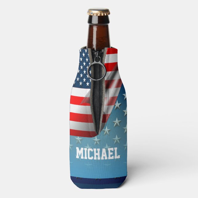 US Flag Bottle Cooler (Bottle Back)