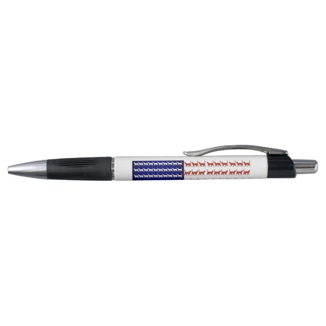 US flag cats red white and blue Pen (Top)