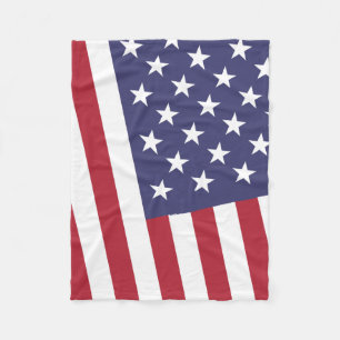 US Flag - Celebrate America - Independence Day Fleece Blanket
