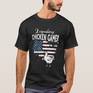 US Flag Chicken Game T-Shirt