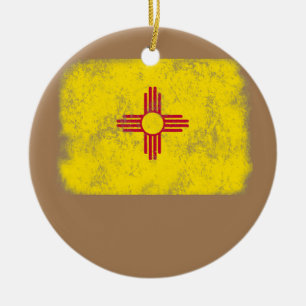 US Flag Citizen America Distressed State Flag New Ceramic Ornament