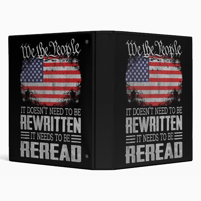 US Flag Constitution of the USA Needs To Be Reread Binder (Background)