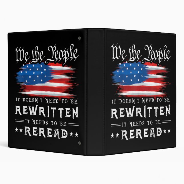 US Flag Constitution of the USA Needs To Be Reread Binder (Background)