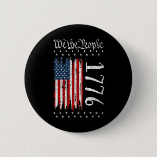 Us Flag Constitution Of The Usa Patriotic 4th Of J 2 Inch Round Button