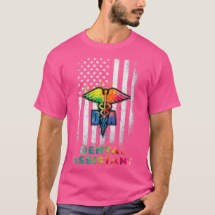 Us Flag Dental Assistant Shirt