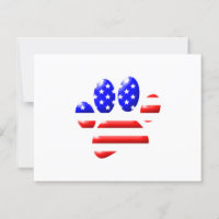 US Flag Dog Paw Print