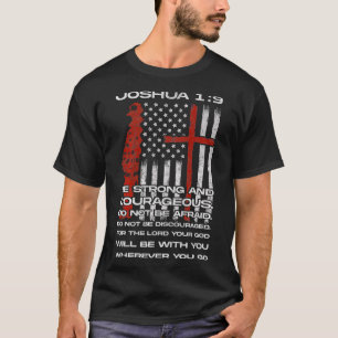 US Flag Firefighter Christian Bible  Fireman Fire  T-Shirt