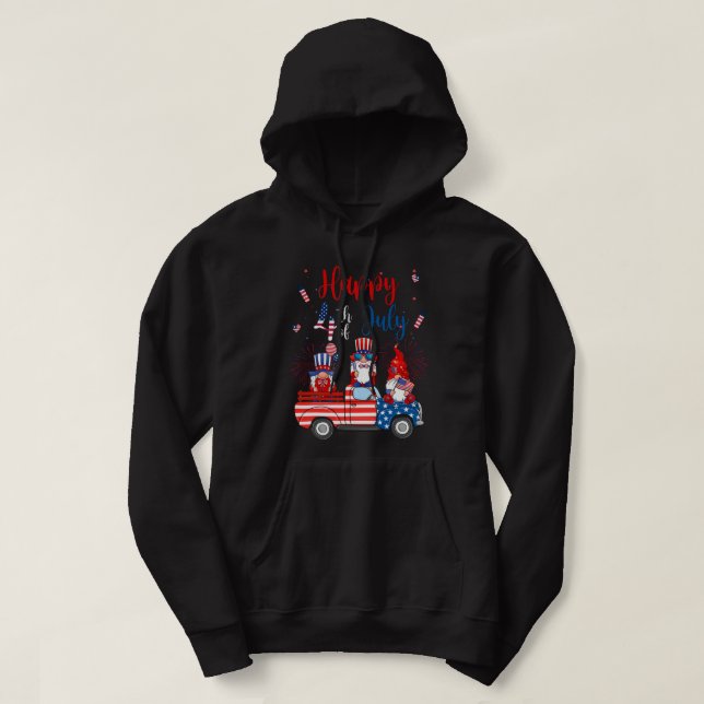 US Flag Firework Gnomes Happy 4th Of July Shirt (Design Front)
